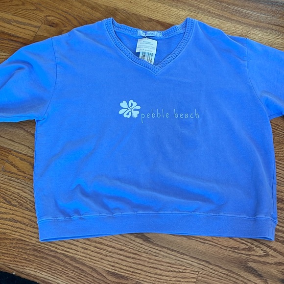 NWT PEBBLE BEACH Prestigious Resort Sweats by Fresh Produce.Pretty Peri Blue.S. - Picture 2 of 8